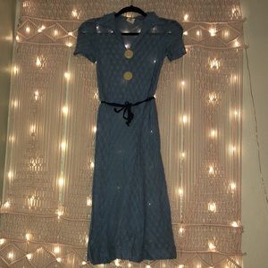 1940s A Vic Gene Hit crochet dress